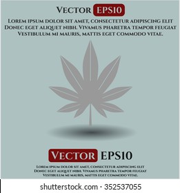 Icono vectorial de la hoja de marihuana (maleza)