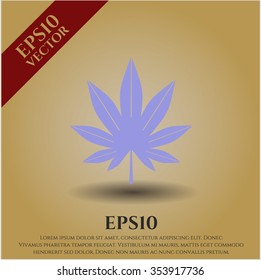 Icono vectorial de la hoja de marihuana (maleza)