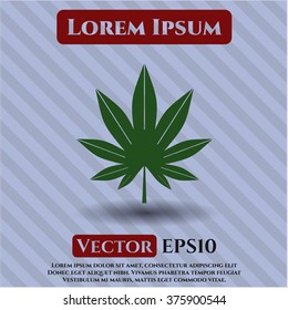 Marijuana leaf (weed) vector icon