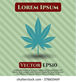 Marijuana leaf (weed) vector icon