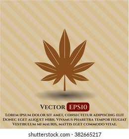 Marijuana leaf (weed) vector icon