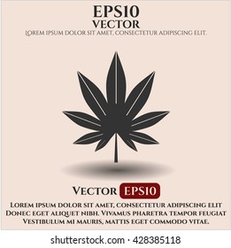Marijuana leaf (weed) vector icon
