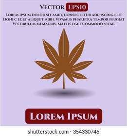 Marijuana-Blatt (Unkraut), Vektorsymbol