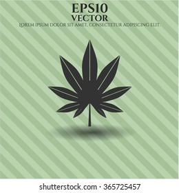Símbolo vectorial de hoja de marihuana (maleza)