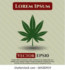 Marijuana-Blatt (Unkraut), Vektorsymbol