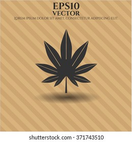 Símbolo vectorial de hoja de marihuana (maleza)