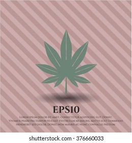 Símbolo vectorial de hoja de marihuana (maleza)