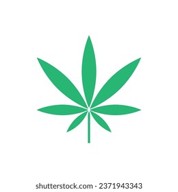Marijuana Blätter, Set Vektorsymbole Cannabis Blätter Satz von grün-weiß Hanf Blätter Vektorgrafik EPS10