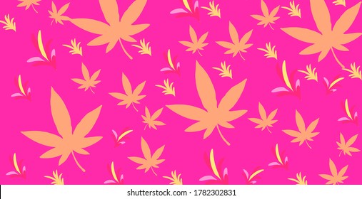 Hojas de marihuana-fondo de patrón de cannabis, hermoso fondo vectorial, 