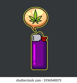 Marijuana Lighter idea vector art