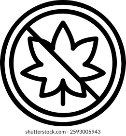 Marijuana line icon illustration vector