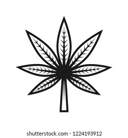 Marijuana. Line vector. Isolate on white background. 