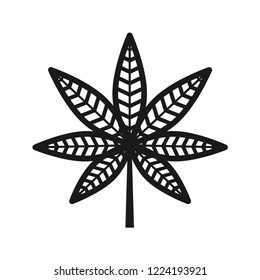 Marijuana. Line vector. Isolate on white background. 