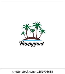 Marijuana logo beach