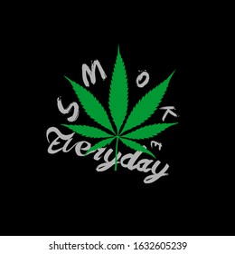Marijuana logo with a black background