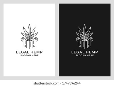 marijuana logo design premium vector
