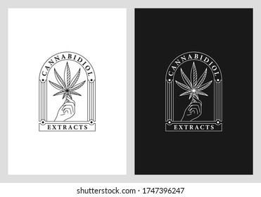 vector de diseño de logotipo de marihuana