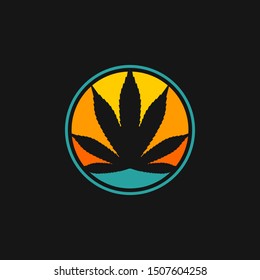 Marijuana logo design. vector illustration