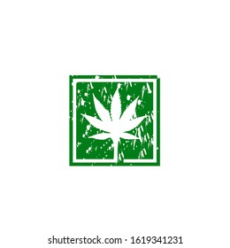 marijuana logo design vector template