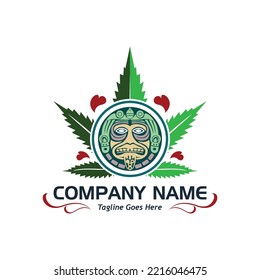 marijuana logo, sample company logo, a simple vector design