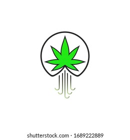 Marijuana Logo Template Design, Cannabis Hemp Logo vector.