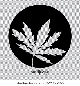 marijuana logo. vector illustrator, cannabis leaf logo. Medical marijuana leaf, cannabis leaf weed icon logo clip art illustration graphic black. 