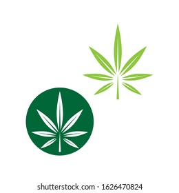 Marijuana logo. Weed icon. Flat vector illustration