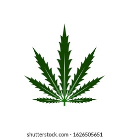 Marijuana logo. Weed icon. Flat vector illustration