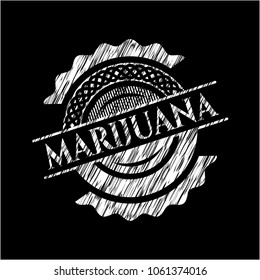 Marijuana on blackboard