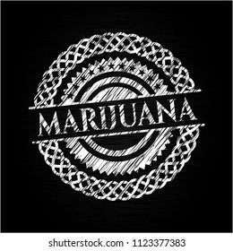 Marijuana on blackboard