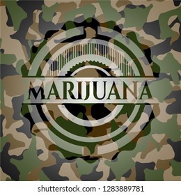 Marijuana on camouflaged texture