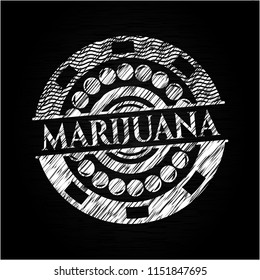 Marijuana on chalkboard