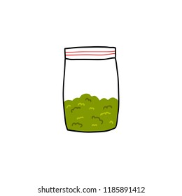 marijuana pack doodle icon