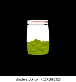 marijuana pack doodle icon