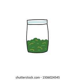 marijuana pack doodle icon, vector illustration