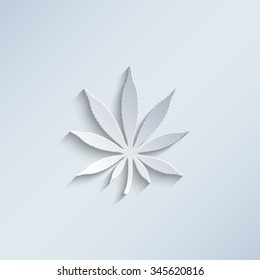 Marijuana - paper vector icon