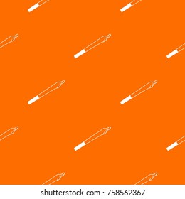 Marijuana pattern repeat seamless in orange color for any design. Vector geometric illustration