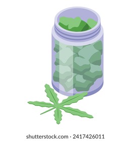 Marijuana pills icon isometric vector. Convulsion problem. Feet pain