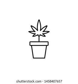marijuana, plant icon. Simple thin line, outline vector of Marijuana icons for UI and UX, website or mobile application