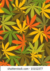 Marijuana Plant - seamless pattern