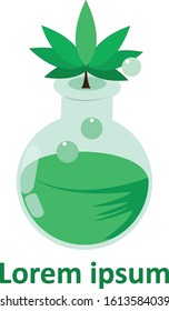Marijuana Potion Logo Vector Design