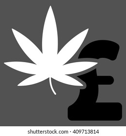 Marijuana Pound Business vector icon.