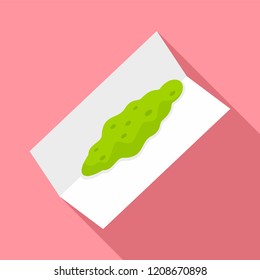 Marijuana powder in paper icon. Flat illustration of marijuana powder in paper vector icon for web design