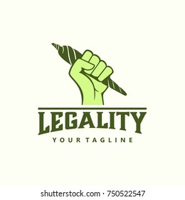 Marijuana  pre rolled logo template
