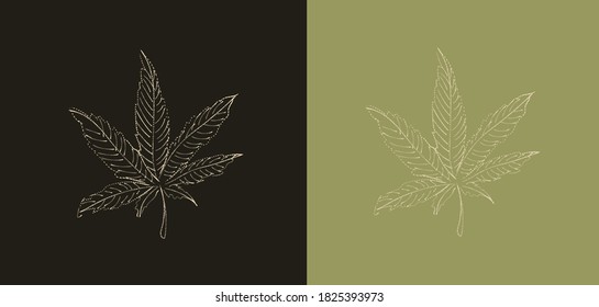 Marijuana seamless pattern cannabis vector weed leaf scarf isolated repeat wallpaper tile background