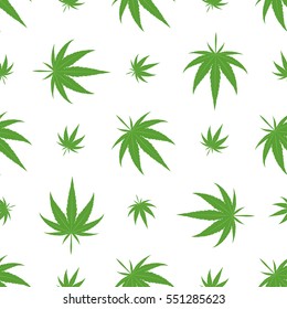 Marijuana seamless pattern vector.