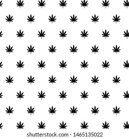 Marijuana seamless pattern Weed  cannabis leaf background, wallpaper vector