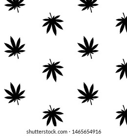 Marijuana seamless pattern Weed  cannabis leaf background, wallpaper vector