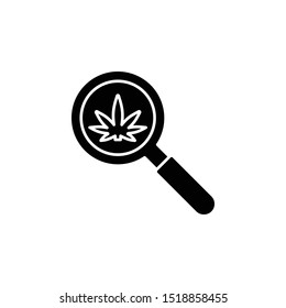 Marijuana, search icon. Simple glyph, flat vector of marijuana icons for ui and ux, website or mobile application