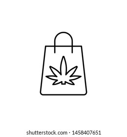 marijuana, shop icon. Simple thin line, outline vector of Marijuana icons for UI and UX, website or mobile application